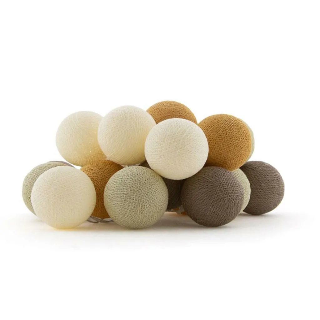 Verlichting|Verlichting 230 Volt-Cotton Ball Lights Outdoor lichtsnoer glamping earth