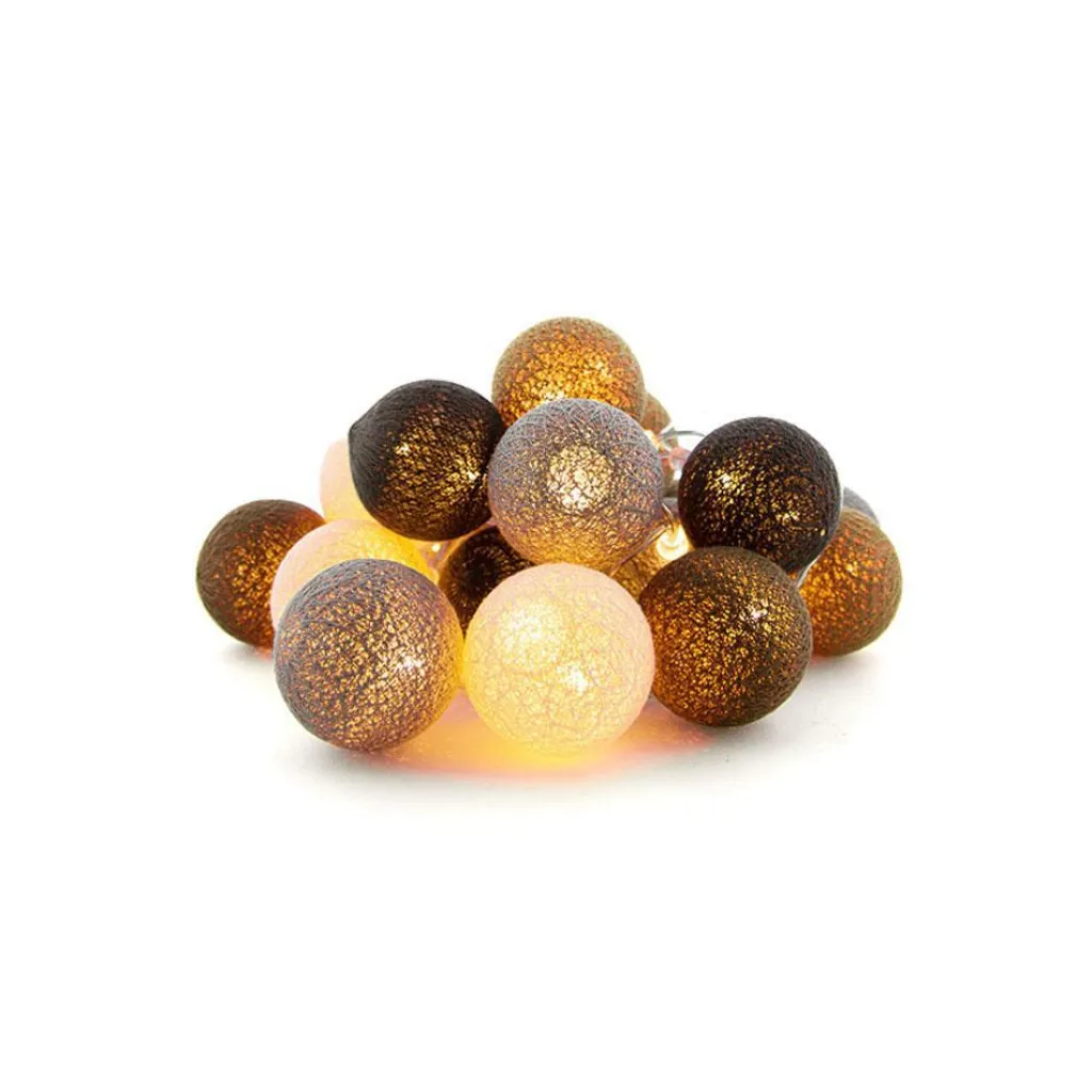 Verlichting|Verlichting 230 Volt-Cotton Ball Lights Outdoor lichtsnoer glamping natural