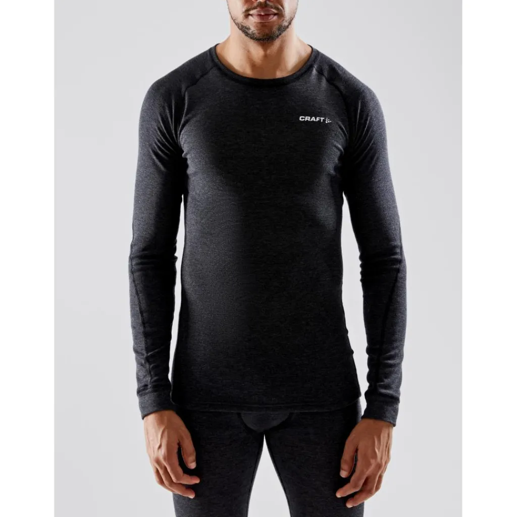 Craft CORE Wool Merino LS thermoshirt heren black< Thermokleding|Wintersport