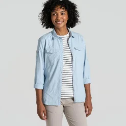 Outdoor Shirt-Craghoppers NosiLife Adventure III blouse dames nimbus blue