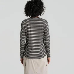 Outdoor Shirt-Craghoppers NosiLife Akona shirt dames charcoal stripe