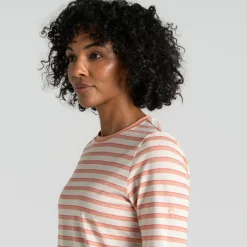 Craghoppers NosiLife Akona shirt dames clay stripe< Outdoor Shirt