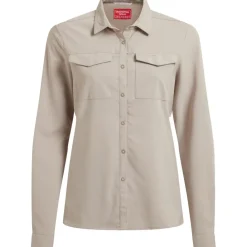 Outdoor Shirt-Craghoppers NosiLife Pro III blouse dames soft mushroom