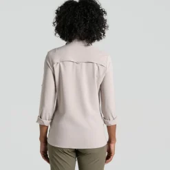 Outdoor Shirt-Craghoppers NosiLife Pro III blouse dames soft mushroom