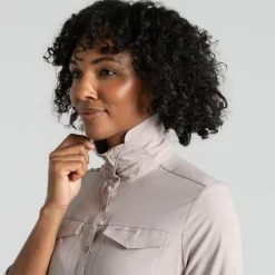 Outdoor Shirt-Craghoppers NosiLife Pro III blouse dames soft mushroom