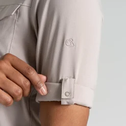 Outdoor Shirt-Craghoppers NosiLife Pro III blouse dames soft mushroom