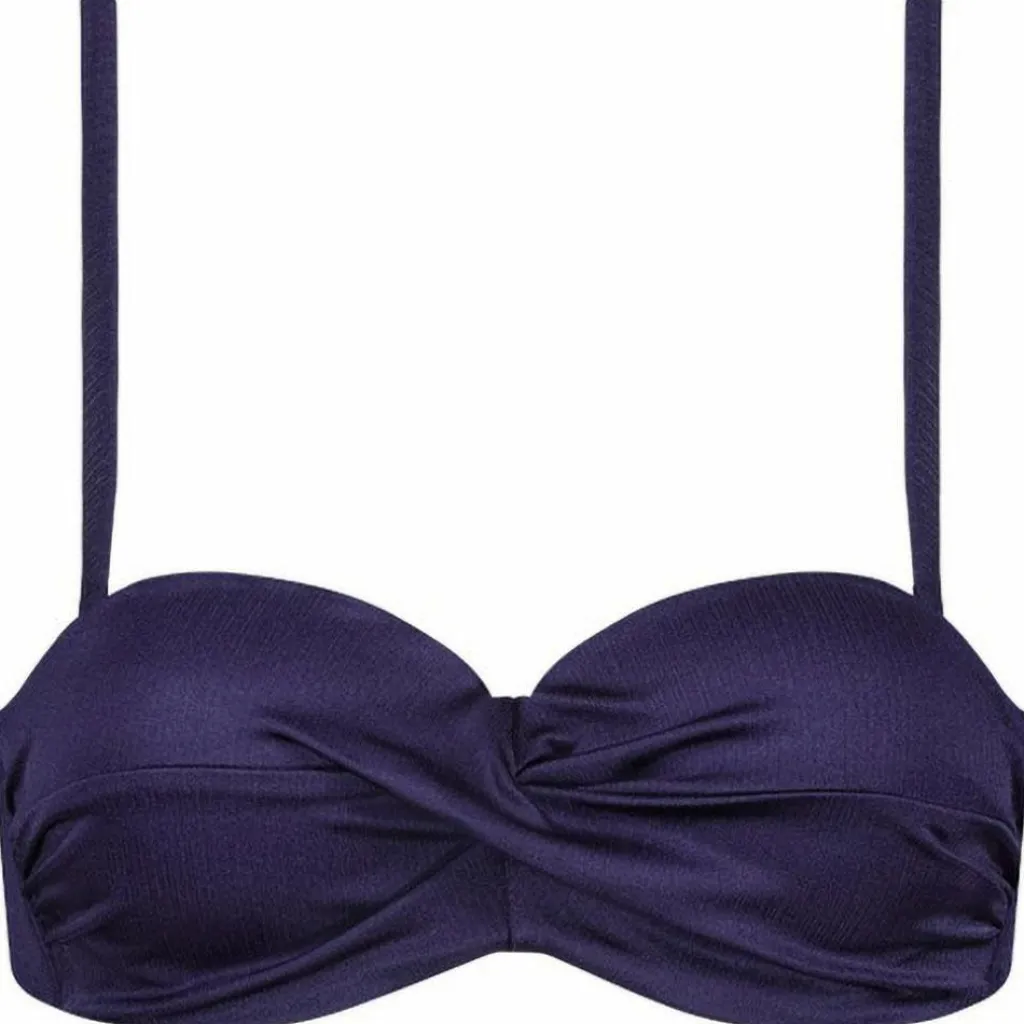 Cyell Satin Navy Padded Wired bikini top dames< Bikini