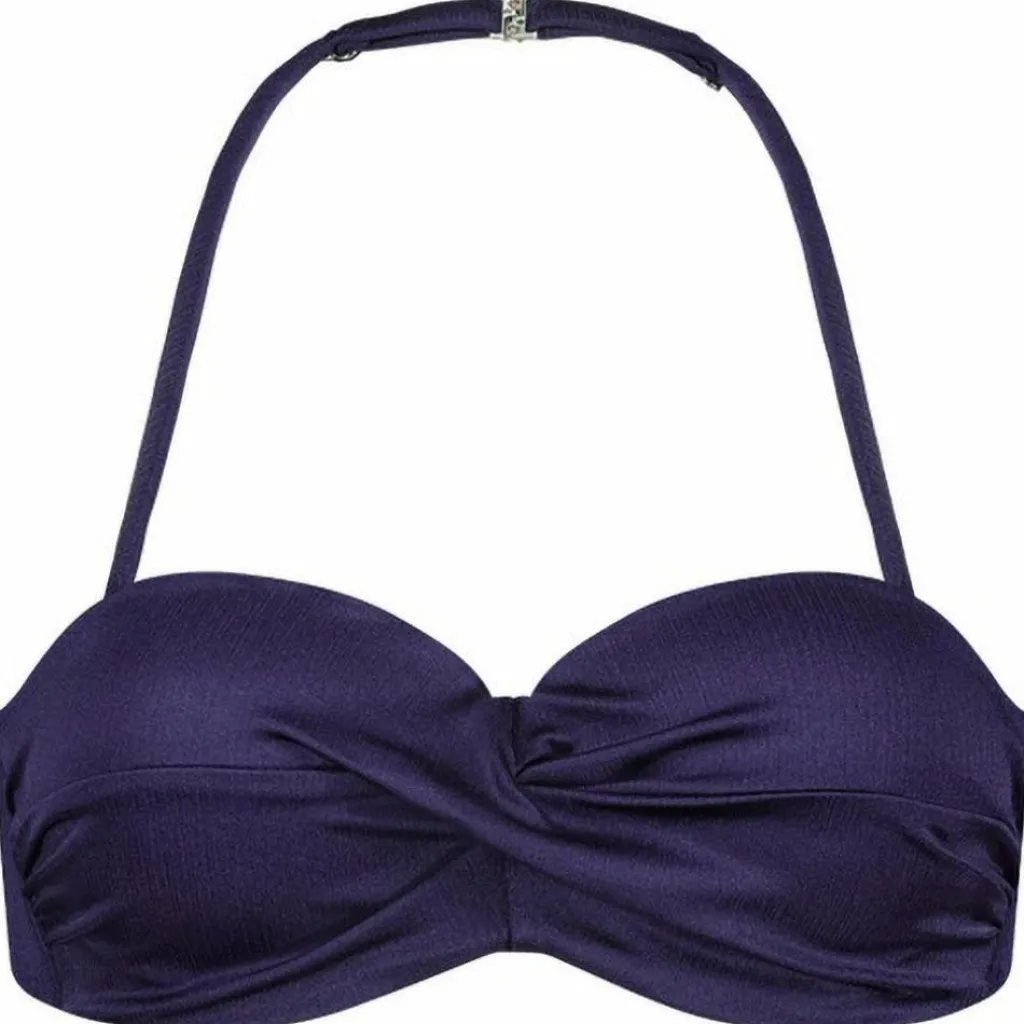 Cyell Satin Navy Padded Wired bikini top dames< Bikini
