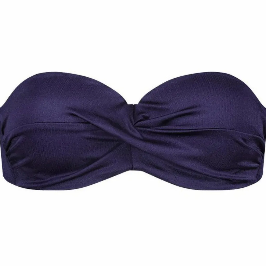 Cyell Satin Navy Padded Wired bikini top dames< Bikini