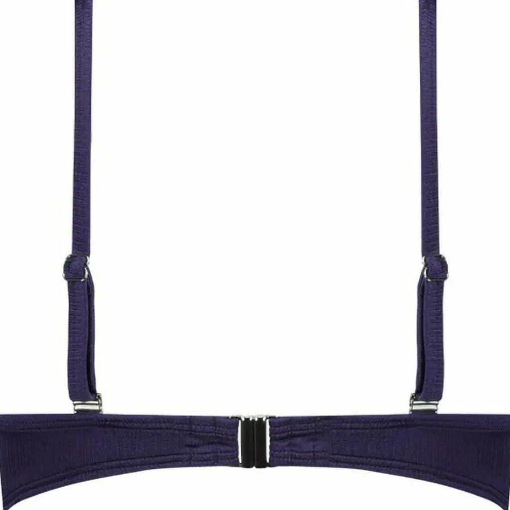 Cyell Satin Navy Padded Wired bikini top dames< Bikini