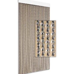 Degor Nola vliegengordijn 195 x 60 cm black< Deurgordijnen