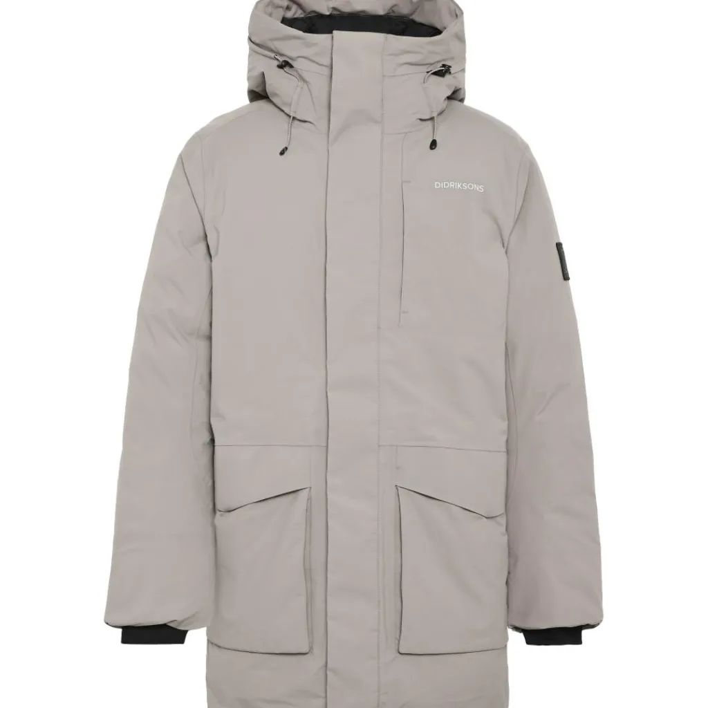 Didriksons Akilles parka outdoor jack heren ash brown< Outdoor Jack