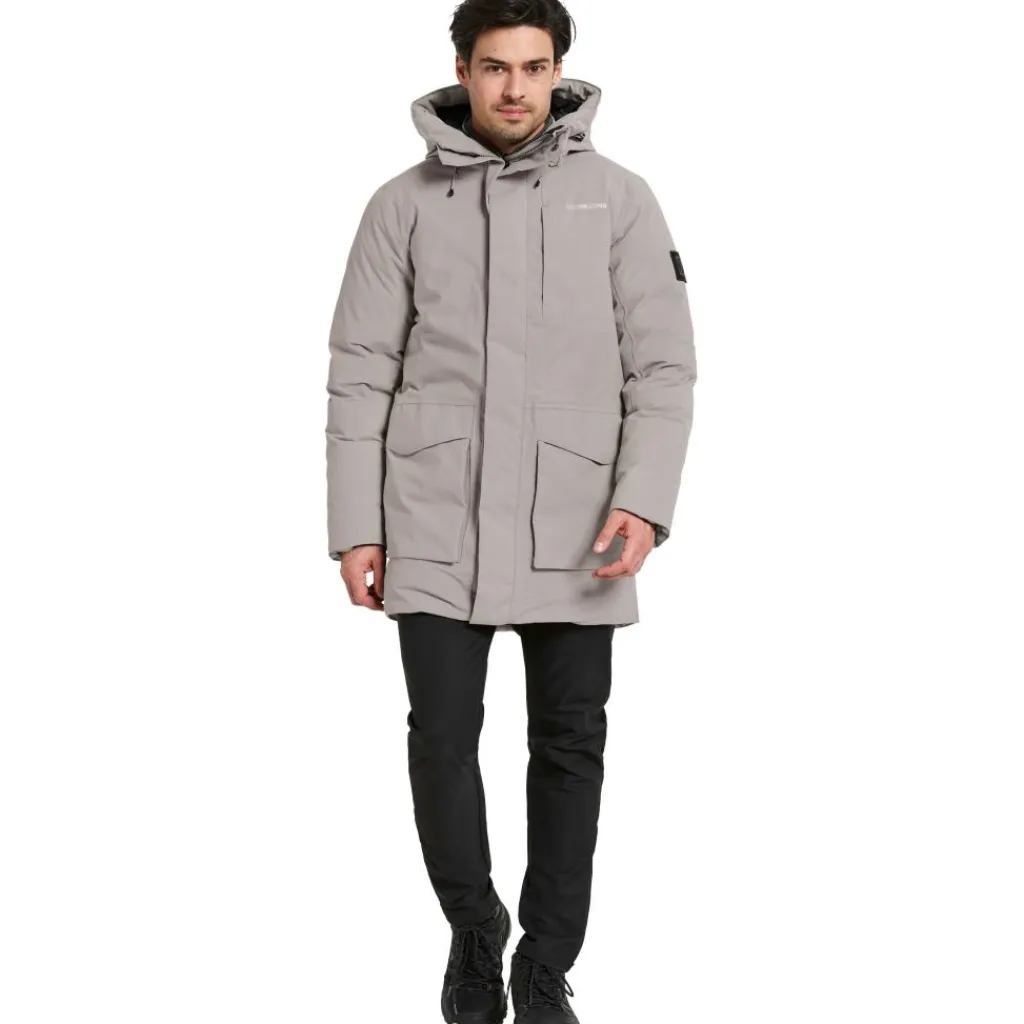 Didriksons Akilles parka outdoor jack heren ash brown< Outdoor Jack