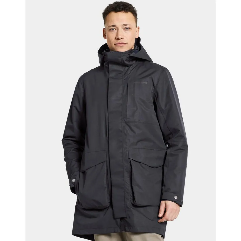 Didriksons Andreas USX Parka outdoor jack heren dark night blue< Outdoor Jack