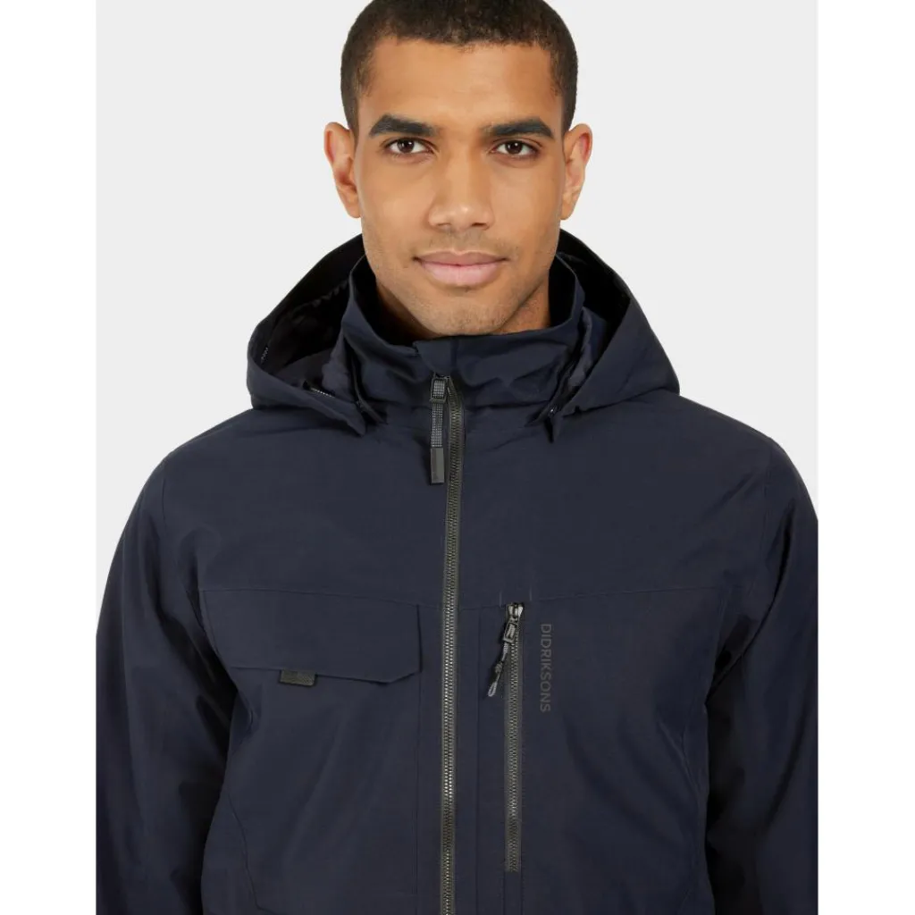 Didriksons Aston outdoor jack heren dark knight blue< Outdoor Jack