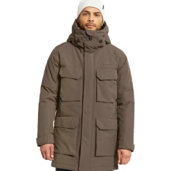 Didriksons Drew parka outdoor jack heren mocha brown< Outdoor Jack