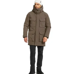 Didriksons Drew parka outdoor jack heren mocha brown< Outdoor Jack
