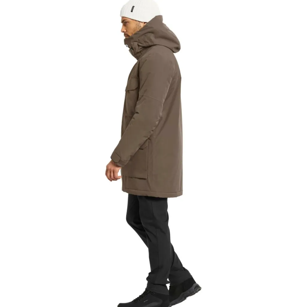 Didriksons Drew parka outdoor jack heren mocha brown< Outdoor Jack
