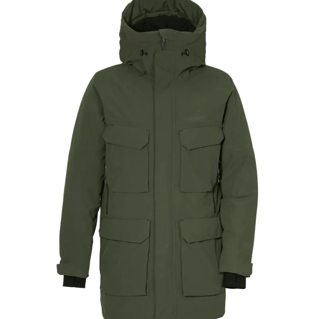 Didriksons Drew parka outdoor jack heren deep green< Outdoor Jack