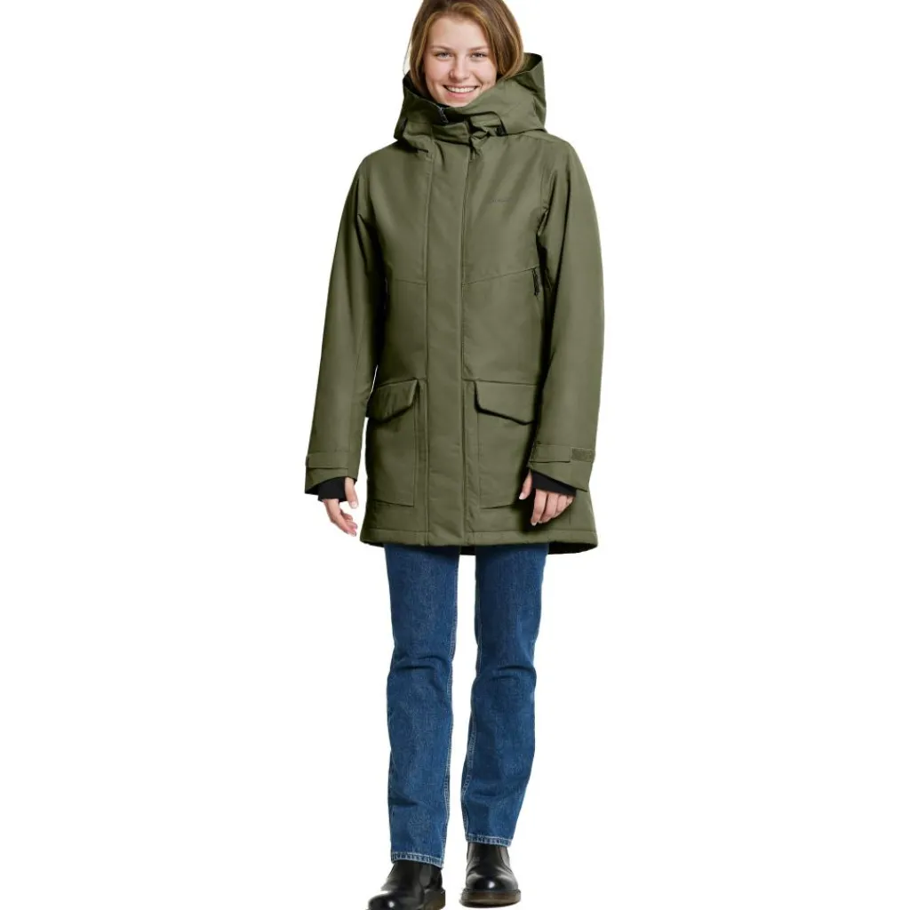 Didriksons Frida winterjas dames deep green< Jassen