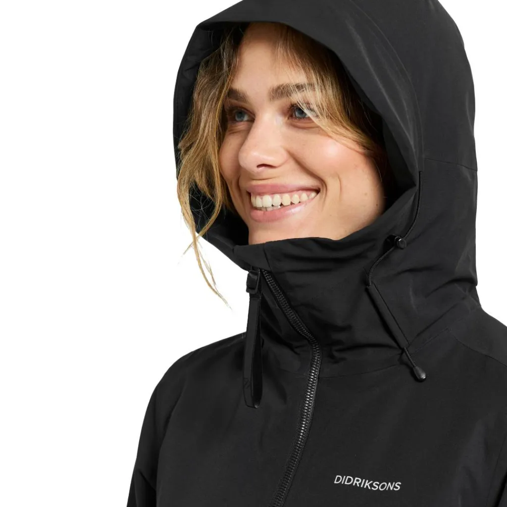 Didriksons Helle parka outdoor jack dames black< Outdoor Jack