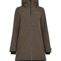 Didriksons Helle parka outdoor jack dames mocha brown< Outdoor Jack