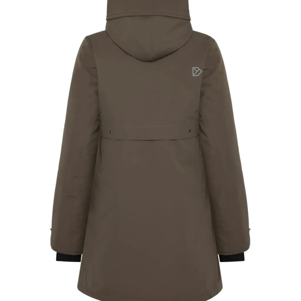 Didriksons Helle parka outdoor jack dames mocha brown< Outdoor Jack