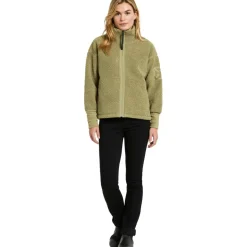 Truien & Vesten-Didriksons Mella vest dames olive green
