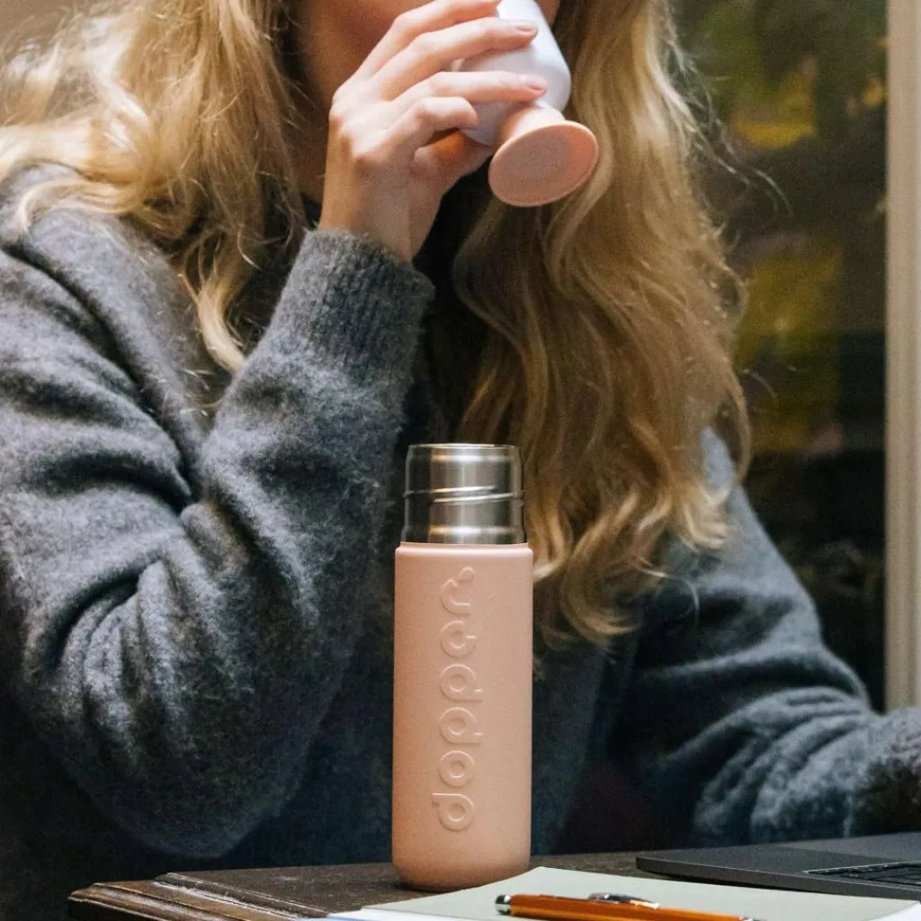 Drinkflessen-Dopper Insulated thermosfles 350 ml pebble peach