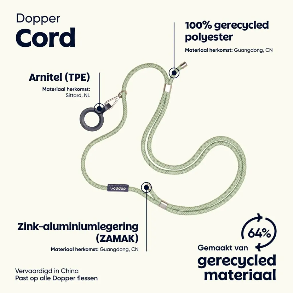 Dopper koord sage green< Drinkflessen