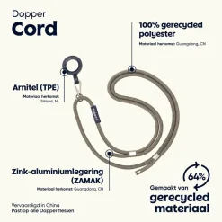 Drinkflessen-Dopper koord sandy black