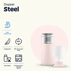 Dopper Steel drinkfles 350 ml soft pink< Drinkflessen