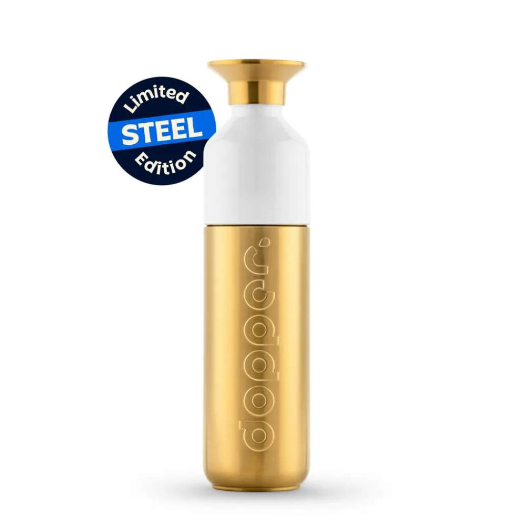 Drinkflessen-Dopper Steel Limited Edition drinkfles 490 ml gold