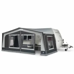 Doréma Monza 240 DeLuxe voortent 25 mm stalen frame antraciet< Voortent Caravan