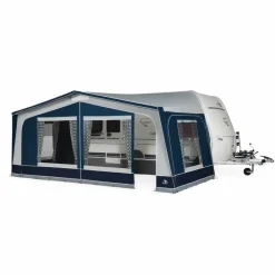 Voortent Caravan-Doréma Monza XL270 voortent 25 mm stalen frame blauw