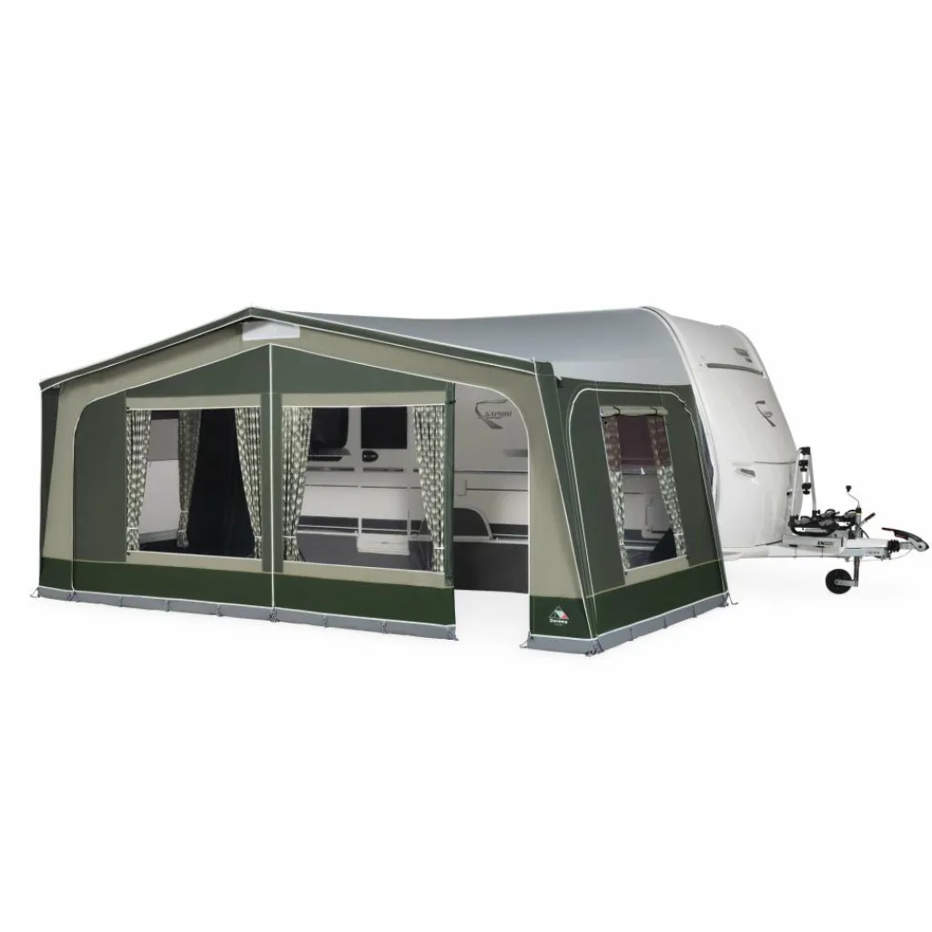 Doréma Monza XL270 voortent 25 mm stalen frame groen< Voortent Caravan