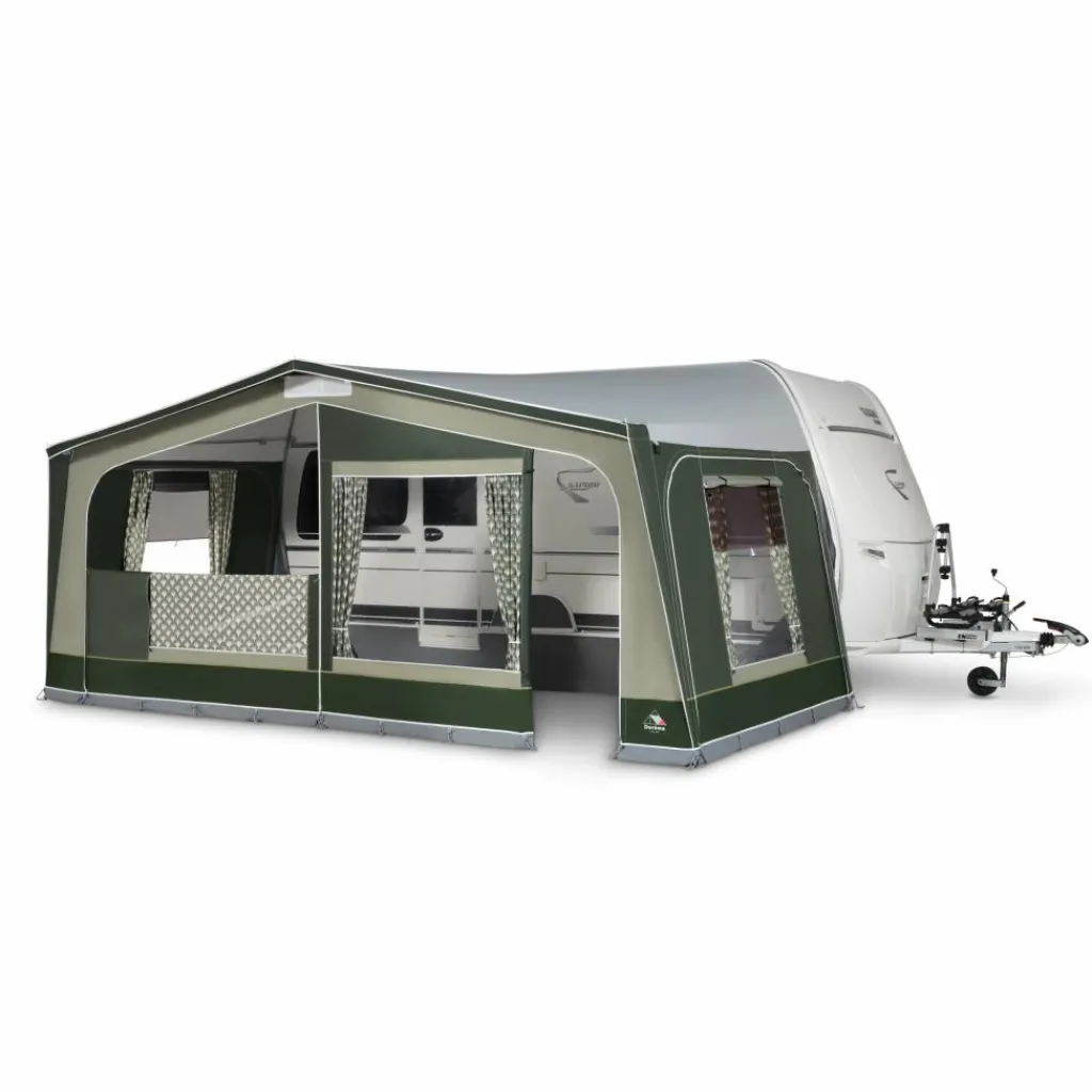 Doréma Monza XL270 voortent 25 mm stalen frame groen< Voortent Caravan