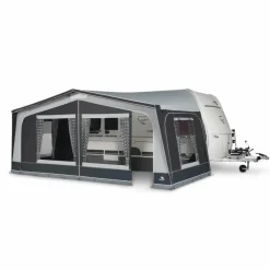 Doréma Monza XL300 voortent 25 mm stalen frame antraciet< Voortent Caravan