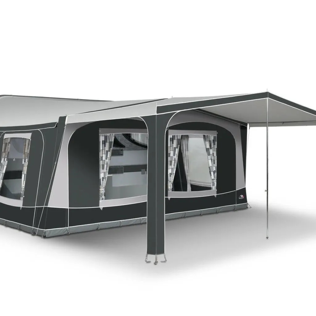 Doréma Palma voortentluifel 22 mm stalen frame antraciet< Caravan- & Voortentluifels