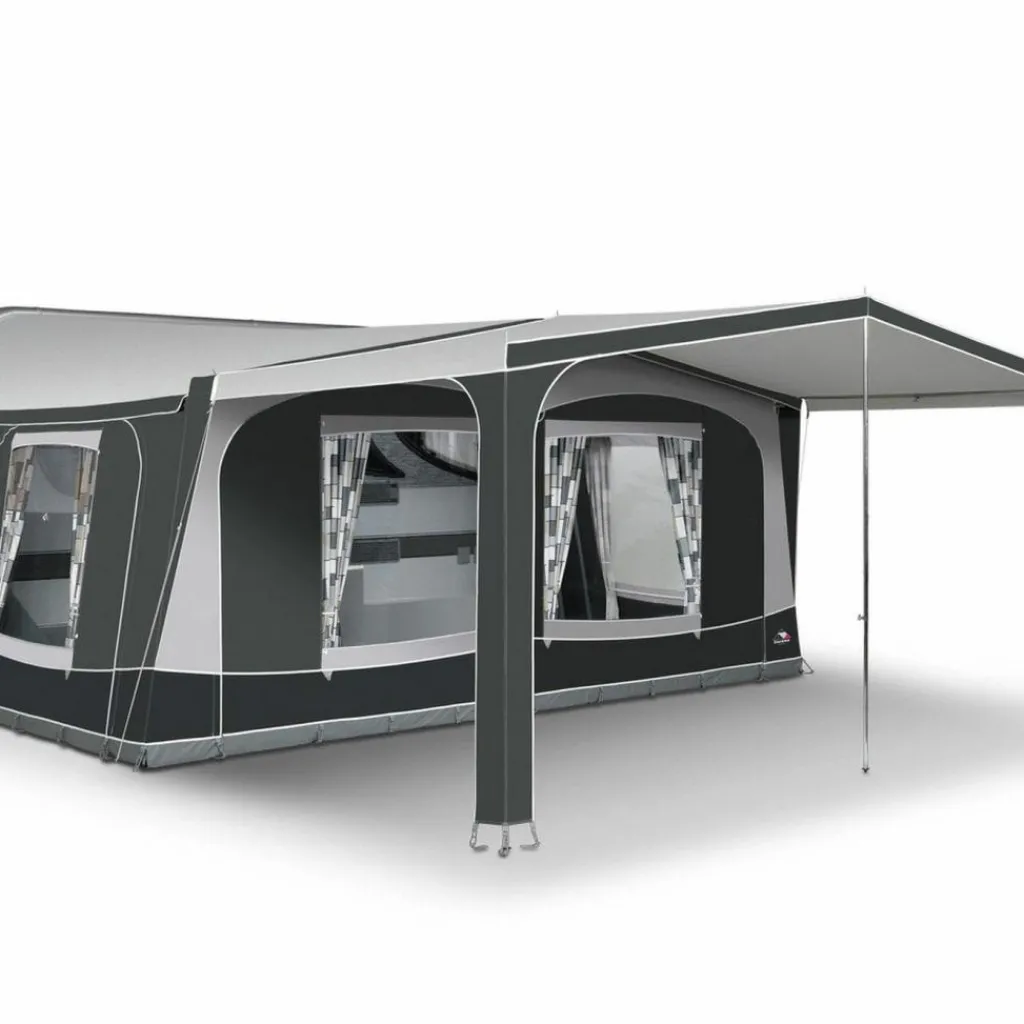 Caravan- & Voortentluifels-Doréma Palma voortentluifel 25 mm aluminium frame antraciet
