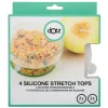 Dotz Siliconen vershouddeksels ø 11 - 14 cm transparant 4-pack< Vershouddozen