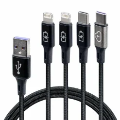 Accu's & Batterijen-Dörr USB-C 4-in-1 oplaadkabel 120 cm