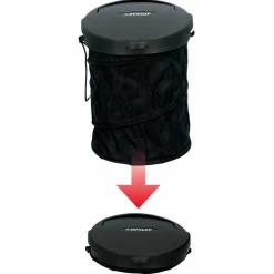 Emmers & Bakken-Dunlop Opvouwbare prullenbak 4 liter zwart