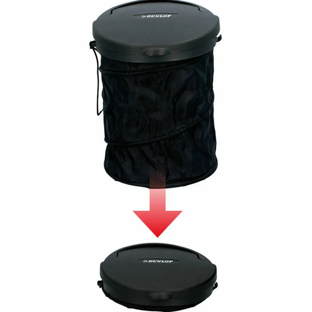 Emmers & Bakken-Dunlop Opvouwbare prullenbak 4 liter zwart