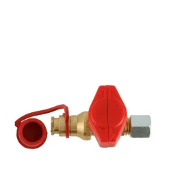 Gaskoppelstukken-DWS afsluitkraan met snelkoppeling 8 mm - knelkoppeling 8 mm