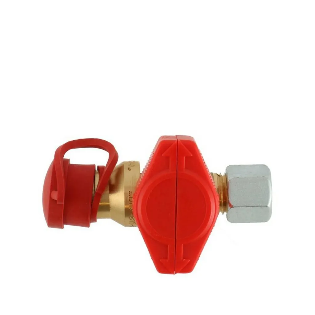 Gaskoppelstukken-DWS afsluitkraan met snelkoppeling 8 mm - knelkoppeling 8 mm