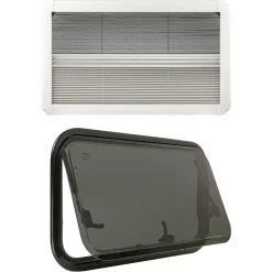 Ramen & Toebehoren-DWS Camping  Klapraam getint inclusief combihor wit 700 x 350  mm