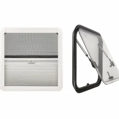 DWS Camping Klapraam transparant inclusief combihor wit 500 x 500 mm< Ramen & Toebehoren