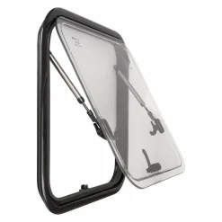 DWS Camping  Klapraam transparant inclusief combihor wit 500 x  500 mm< Ramen & Toebehoren