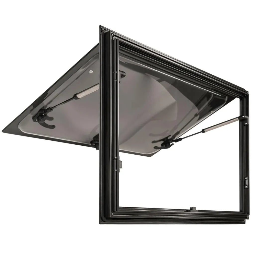 Ramen & Toebehoren-DWS Camping Rechthoekig klapraam inclusief combihor zwart 1200 x 500 mm